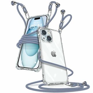 iPhone 15 Plus ケース クリア ショルダー アイフォン15plus(その他)