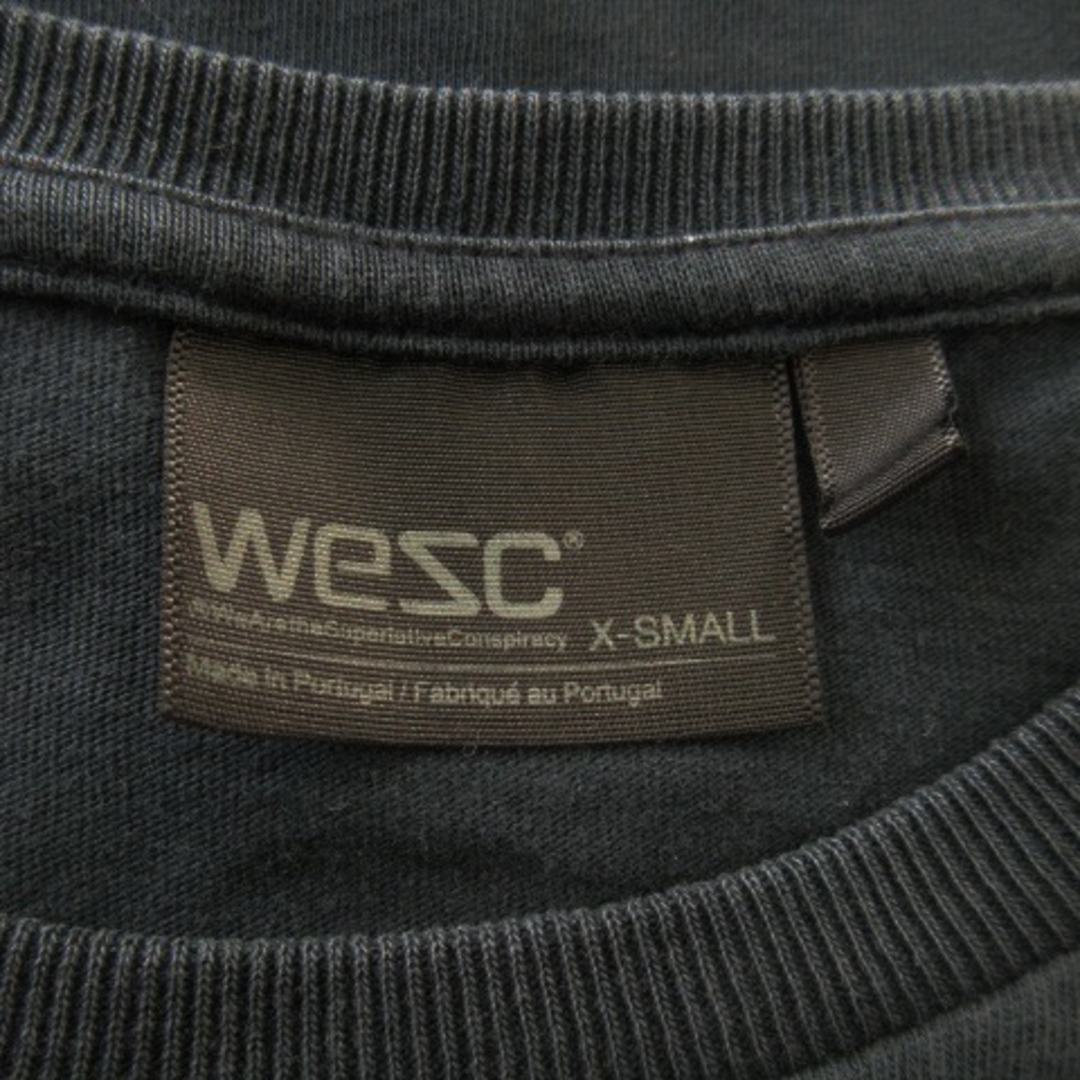 WeSC(ウィーエスシー)のwesc Tシャツ カットソー クルーネック 半袖 コットン プリント XS 黒 メンズのトップス(Tシャツ/カットソー(半袖/袖なし))の商品写真