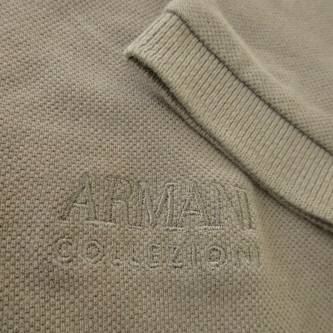 ARMANI COLLEZIONI(アルマーニ コレツィオーニ)のアルマーニ コレツィオーニ ポロシャツ 半袖 ストレッチ ロゴ刺繍 XL 茶 メンズのトップス(ポロシャツ)の商品写真