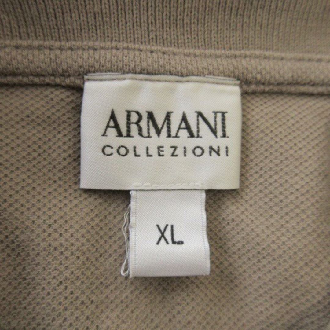 ARMANI COLLEZIONI(アルマーニ コレツィオーニ)のアルマーニ コレツィオーニ ポロシャツ 半袖 ストレッチ ロゴ刺繍 XL 茶 メンズのトップス(ポロシャツ)の商品写真