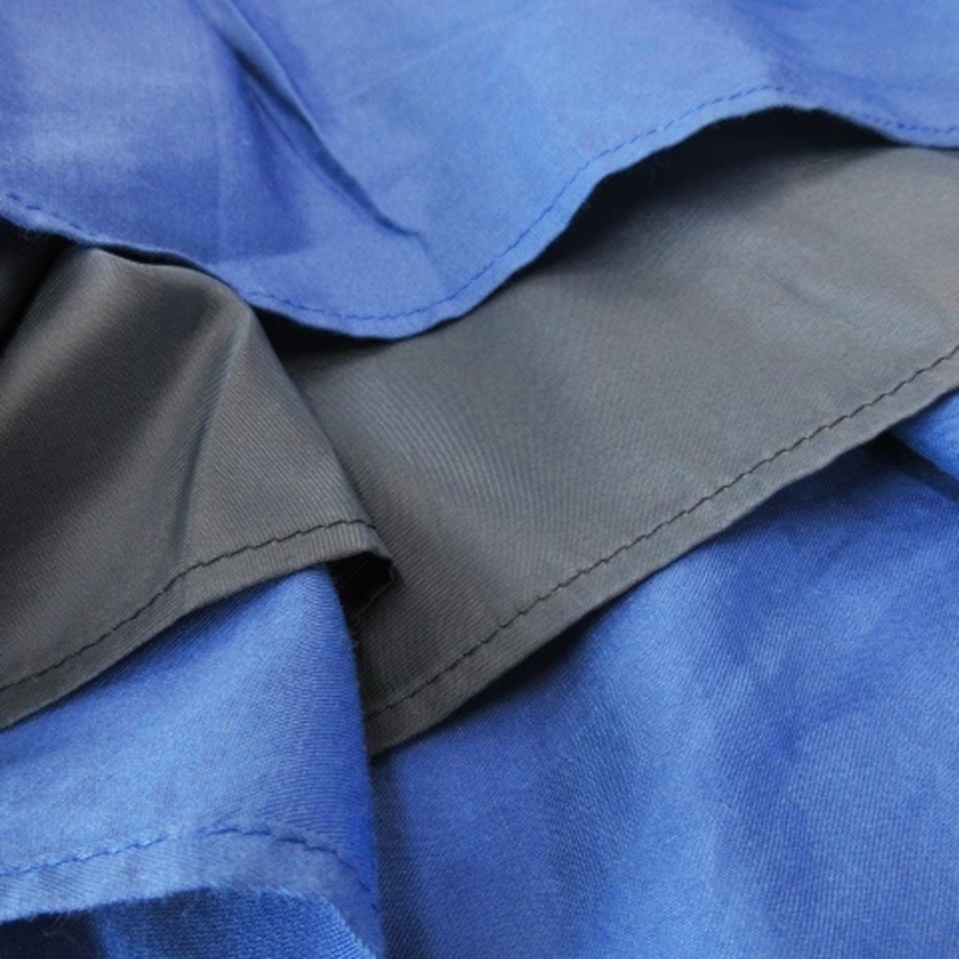 Maison de Reefur(メゾンドリーファー)のメゾンドリーファー  スカート ギャザー フレア ひざ丈 コットン 36 青 レディースのスカート(ひざ丈スカート)の商品写真