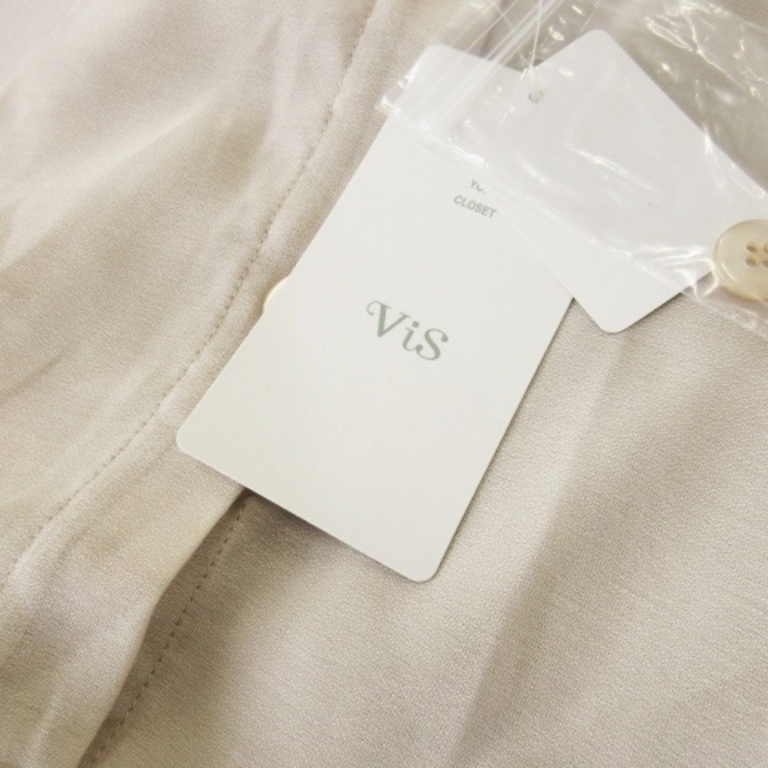 ViS(ヴィス)のビス スカート フレア ロング フロントボタン シアー エアリー F ベージュ レディースのスカート(ロングスカート)の商品写真
