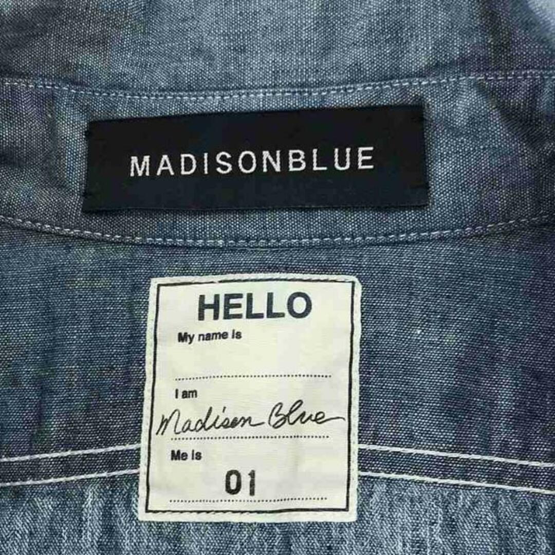 MADISONBLUE(マディソンブルー)のMADISON BLUE / マディソンブルー | HAMPTON CHANBARY シャツ | 1 | ブルー | レディース レディースのトップス(シャツ/ブラウス(長袖/七分))の商品写真