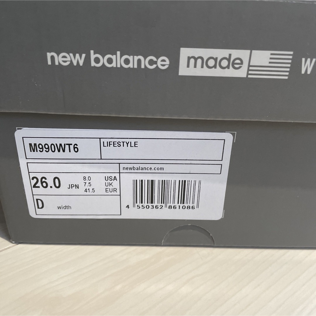 W)taps(ダブルタップス)のWTAPS NewBalance 990V6 Gray 26cm メンズの靴/シューズ(スニーカー)の商品写真