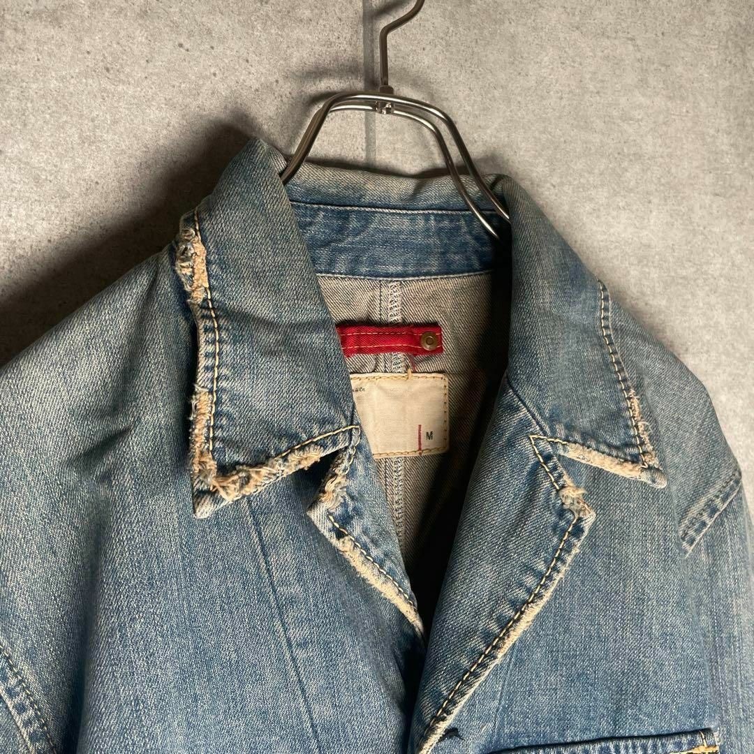 Levi's(リーバイス)の[古着]リーバイス　Gジャン　カバーオール　刻印　エイジング　ヒゲ　ハチノス　青 メンズのジャケット/アウター(Gジャン/デニムジャケット)の商品写真