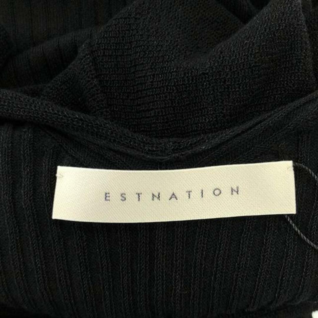 ESTNATION(エストネーション)の【新品】  ESTNATION / エストネーション | リブ ニット ドレスワンピース | 38 | ブラック | レディース レディースのワンピース(ロングワンピース/マキシワンピース)の商品写真