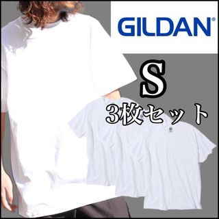 ギルタン(GILDAN)の新品 ギルダン 6oz ウルトラコットン 無地 半袖Tシャツ 白3枚 S(Tシャツ/カットソー(半袖/袖なし))