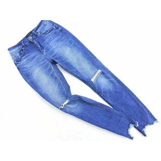 ジーナシス(JEANASIS)のJEANASIS ジーナシス ダメージ加工 ストレッチ カットオフ スキニー デニムパンツ sizeS/青 ■■ レディース(デニム/ジーンズ)