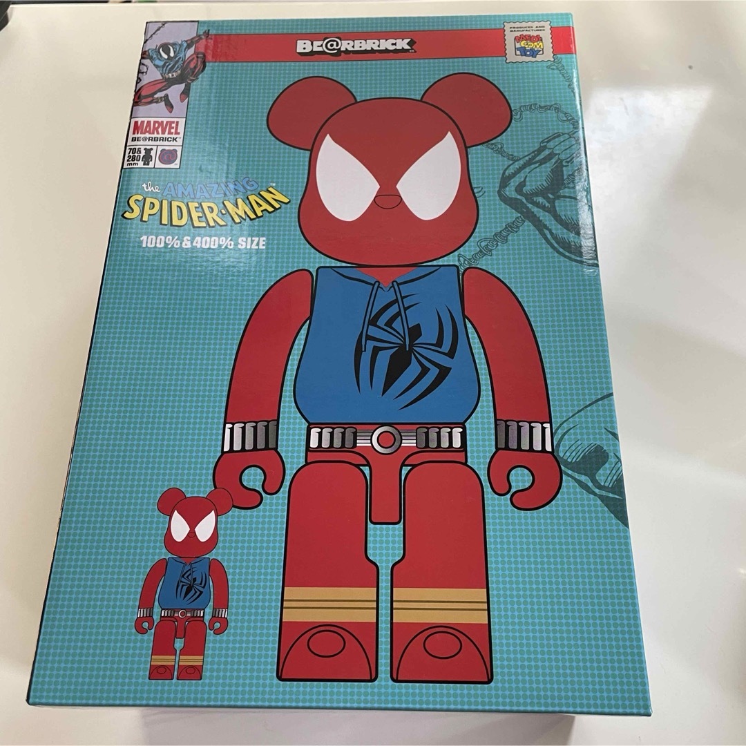 BE@RBRICK(ベアブリック)のbe@rbrick SCARLET SPIDER 100％ & 400％ ハンドメイドのおもちゃ(フィギュア)の商品写真