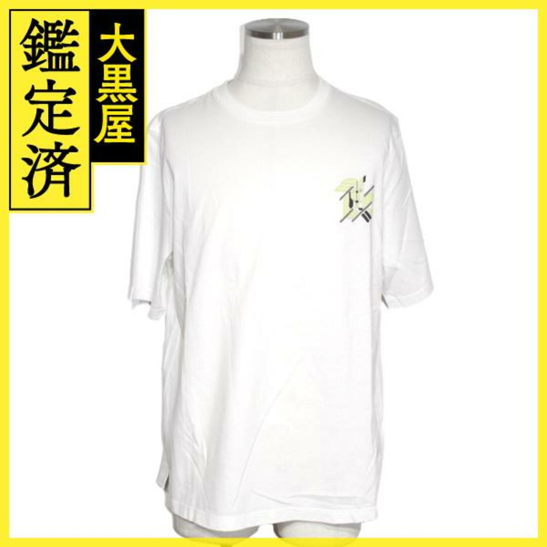 Hermes(エルメス)のHERMES　Tシャツ ミニレザーパッチ　メンズL　ホワイト　【200】 メンズのトップス(Tシャツ/カットソー(半袖/袖なし))の商品写真