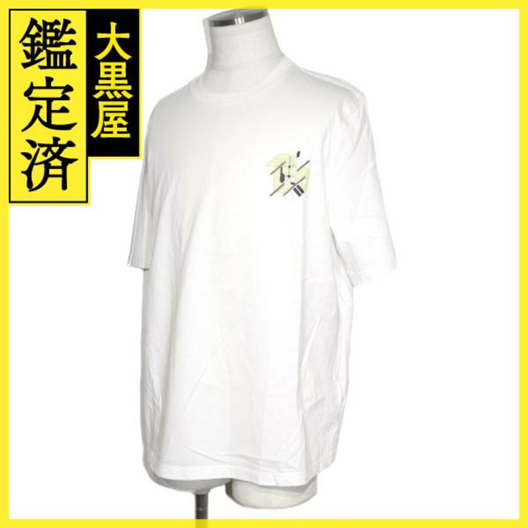 Hermes(エルメス)のHERMES　Tシャツ ミニレザーパッチ　メンズL　ホワイト　【200】 メンズのトップス(Tシャツ/カットソー(半袖/袖なし))の商品写真