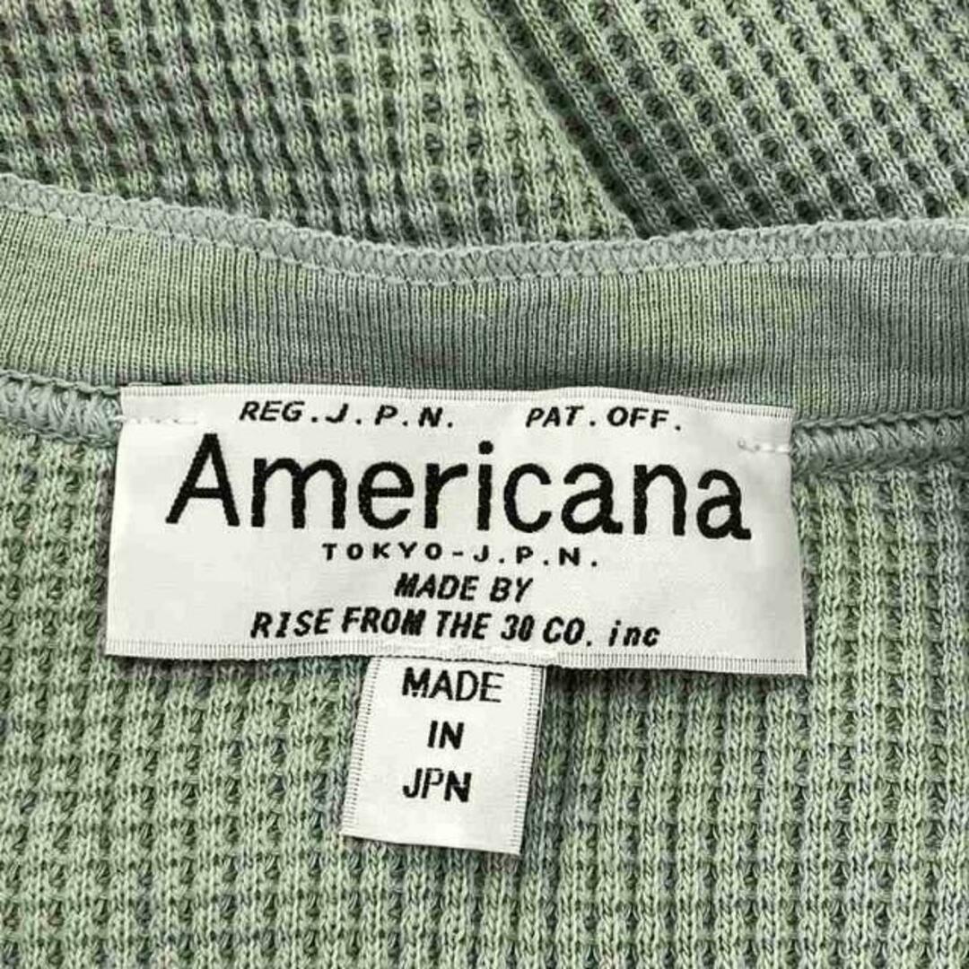 AMERICANA(アメリカーナ)のAmericana / アメリカーナ | ワッフル ヘンリーネック カットソー | グリーン系 | レディース レディースのトップス(Tシャツ(長袖/七分))の商品写真