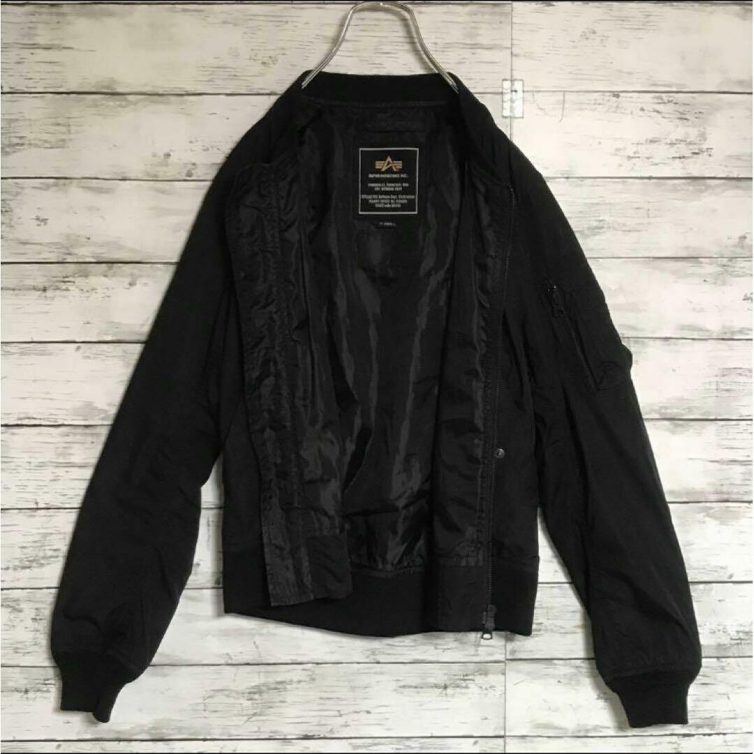 【人気定番デザイン】アルファインダストリーズ　ナイロンジャケット　黒　H595R メンズのジャケット/アウター(ナイロンジャケット)の商品写真