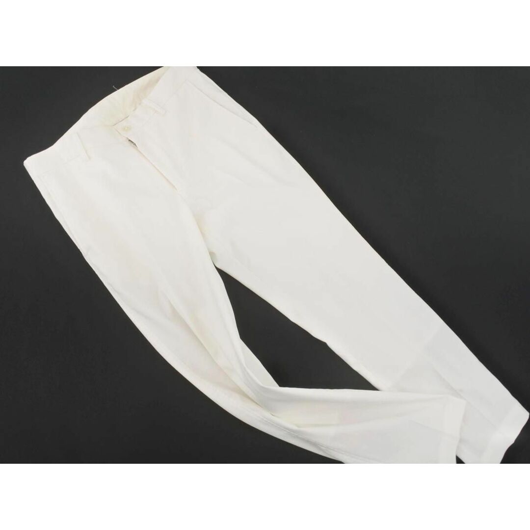 EDIFICE(エディフィス)のEDIFICE エディフィス センタープレス テーパード パンツ sizeM/白 ■■ メンズ メンズのパンツ(その他)の商品写真