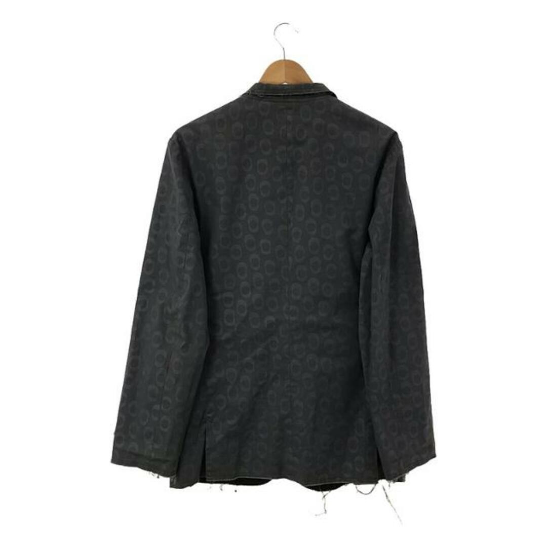 COMME des GARCONS SHIRT(コムデギャルソンシャツ)のCOMME des GARCONS SHIRT / コムデギャルソンシャツ | リバーシブル 総柄 カットオフ テーラードジャケット | グレー / ブラック | メンズ メンズのジャケット/アウター(その他)の商品写真