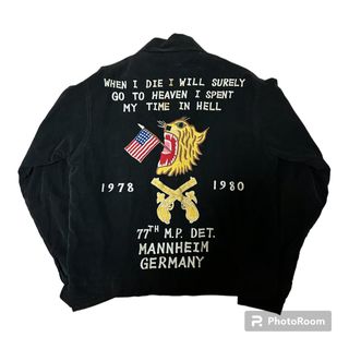 ミリタリー(MILITARY)のレア 70s GERMANY TOUR souvenir JACKET BK(ミリタリージャケット)