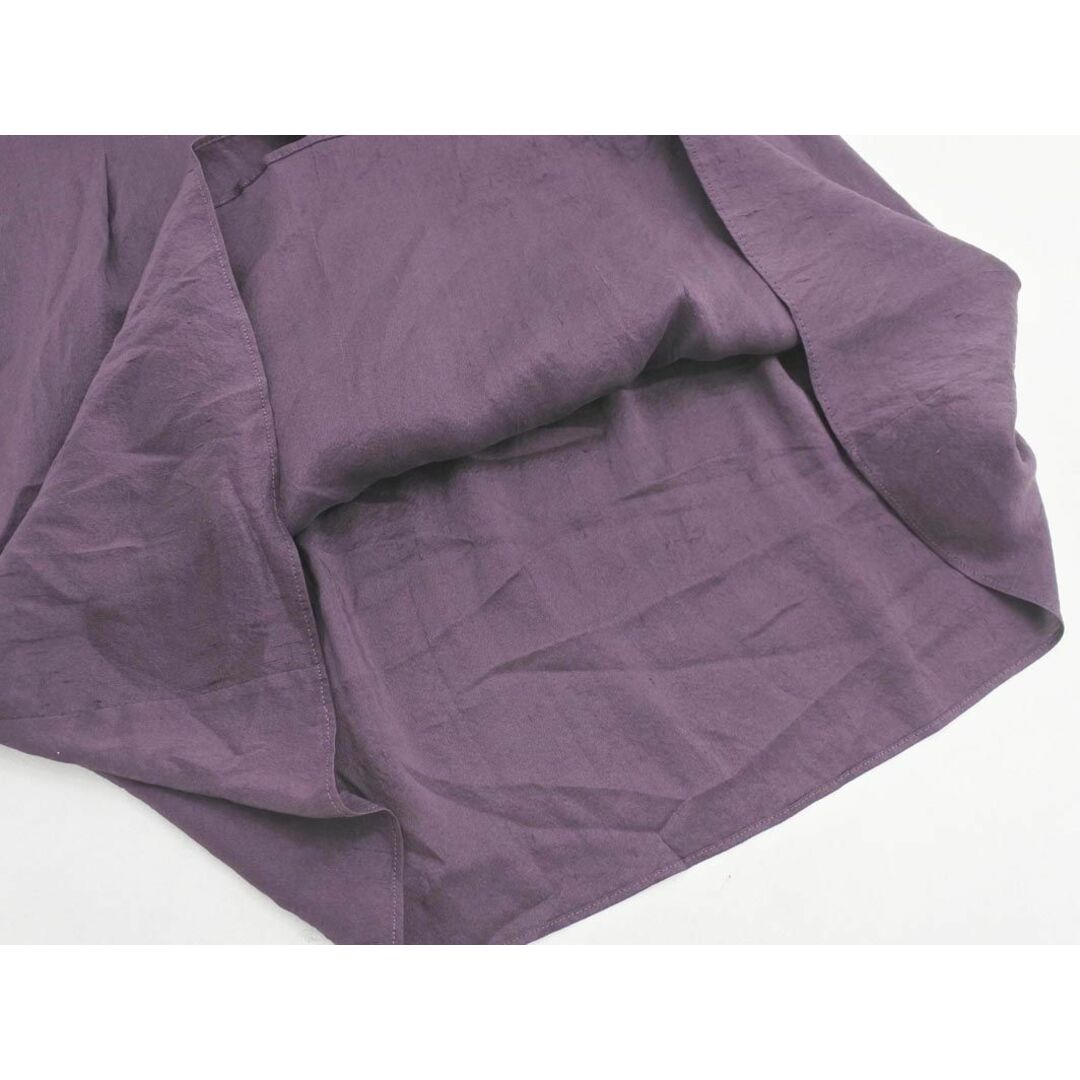 BODY DRESSING Deluxe ボディ ドレッシングデラックス シルク100% 巻き ラップ スカート size9/紫 ■◇ レディース レディースのスカート(ひざ丈スカート)の商品写真