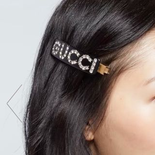 グッチ(Gucci)のGUCCI グッチ　クリスタル グッチ シングル ヘアクリップ(バレッタ/ヘアクリップ)