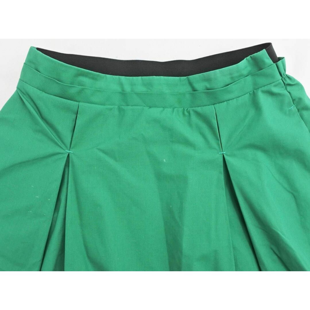 Techichi(テチチ)のTechichi テチチ タック Aライン 台形 スカート sizeM/緑 ■■ レディース レディースのスカート(ひざ丈スカート)の商品写真
