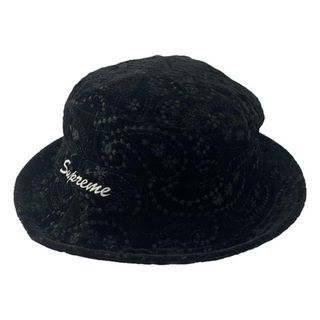 シュプリーム(Supreme)の【美品】  SUPREME / シュプリーム | 2023AW | Velvet Paisley Boonie / ベルベット ペイズリー ブーニー バケットハット | M/L | Black | メンズ(その他)