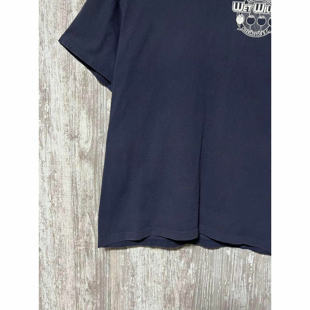 Anvil(アンビル)の両面プリント　カクテル柄　企業　古着　Tシャツ　アンビル　90s USA 機関 メンズのトップス(Tシャツ/カットソー(半袖/袖なし))の商品写真