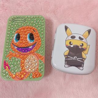 ポケモン(ポケモン)のポケモン　団員ごっこピカチュウ　ヒトカゲ　缶コレクション　2つセット(キャラクターグッズ)