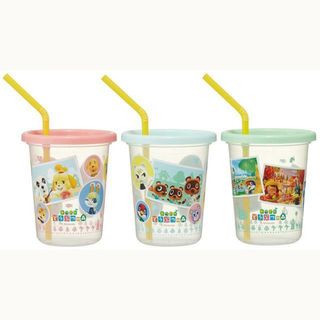 ストロー付タンブラー３個 320ml SIH3ST(グラス/カップ)