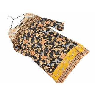 DESIGUAL - Desigual デシグアル 花柄 総柄 ワンピース size38/ベージュ ■◇ レディース