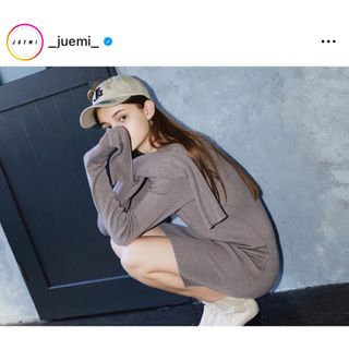 ジュエミ(JUEMI)のjuemi ニットワンピース　ブラック(ミニワンピース)