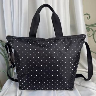 レスポートサック(LeSportsac)のトートバッグ　ショルダーバック　黒ドット　レスポートサック　新品未使用(トートバッグ)