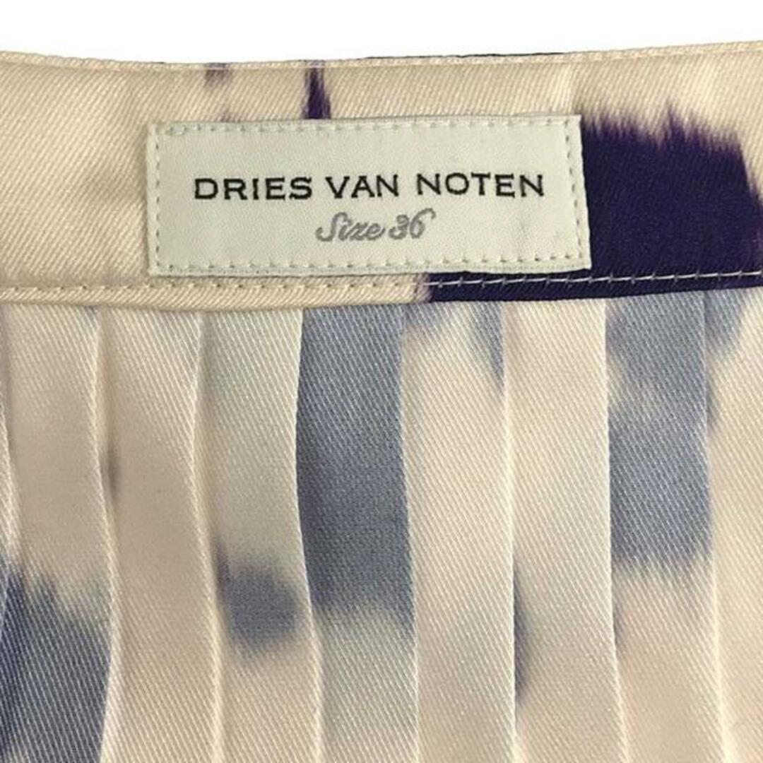 DRIES VAN NOTEN(ドリスヴァンノッテン)の【美品】  DRIES VAN NOTEN / ドリスヴァンノッテン | SAREAN BIS 5107 W.W.SKIRT プリーツスカート | 36 | ベージュ/パープル | レディース レディースのスカート(ロングスカート)の商品写真