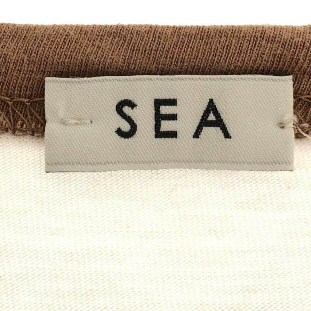 SEA(シー)のSEA / シー | 4XL ラグラン ベースボール L/S TEE Tシャツ | F | ホワイト/ブラウン | レディース レディースのトップス(Tシャツ(長袖/七分))の商品写真