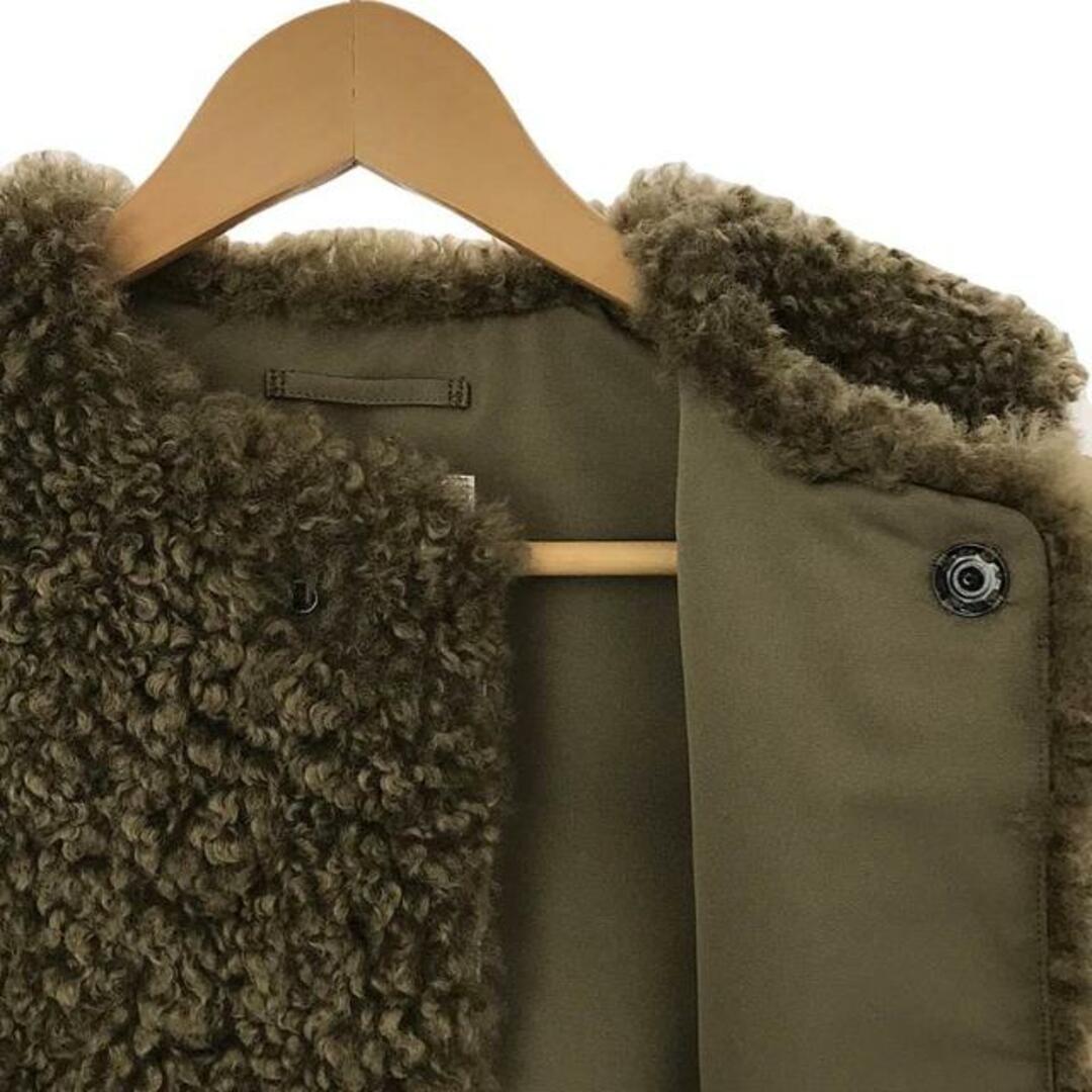 【美品】 HYKE / ハイク | 2023AW | FAUX SHEARLING CROPPED VEST / ファーベスト / 総裏地 |  OSFA | カーキ系 | レディース