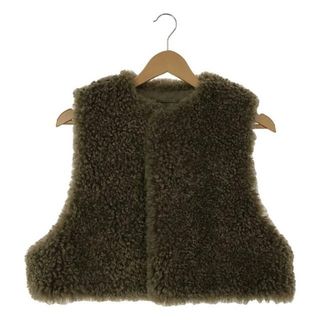 ハイク(HYKE)の【美品】  HYKE / ハイク | 2023AW | FAUX SHEARLING CROPPED VEST / ファーベスト / 総裏地 | OSFA | カーキ系 | レディース(ベスト/ジレ)