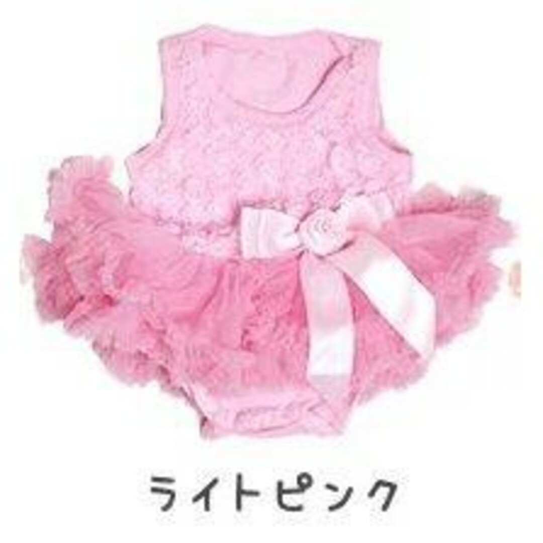 【kireisui】チュチュロンパース ドレス ノースリーブ ライトピンク 6M キッズ/ベビー/マタニティのベビー服(~85cm)(ロンパース)の商品写真