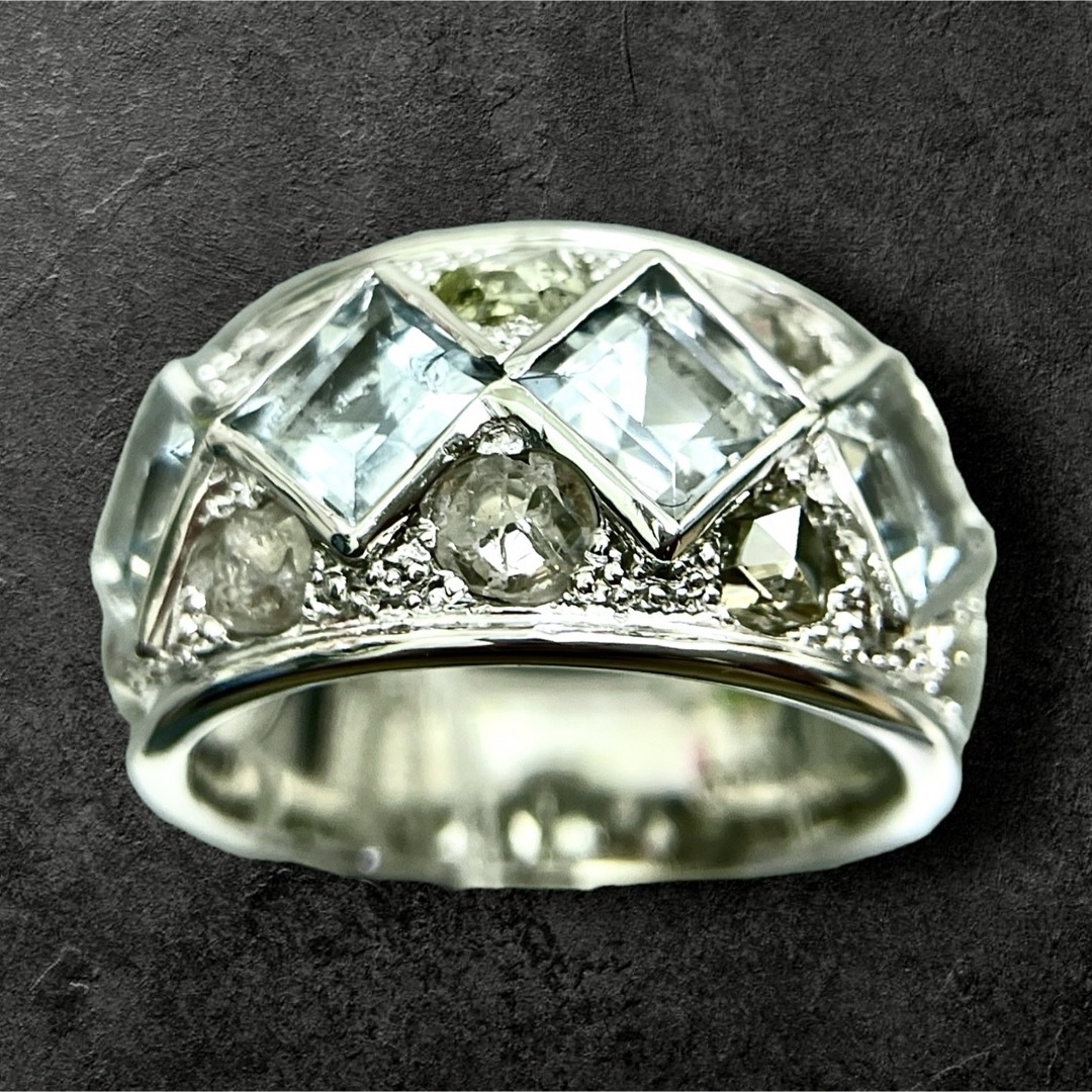 Pt900 ローズカットダイヤ 1.11ct  サイズ14号 17.1g レディースのアクセサリー(リング(指輪))の商品写真