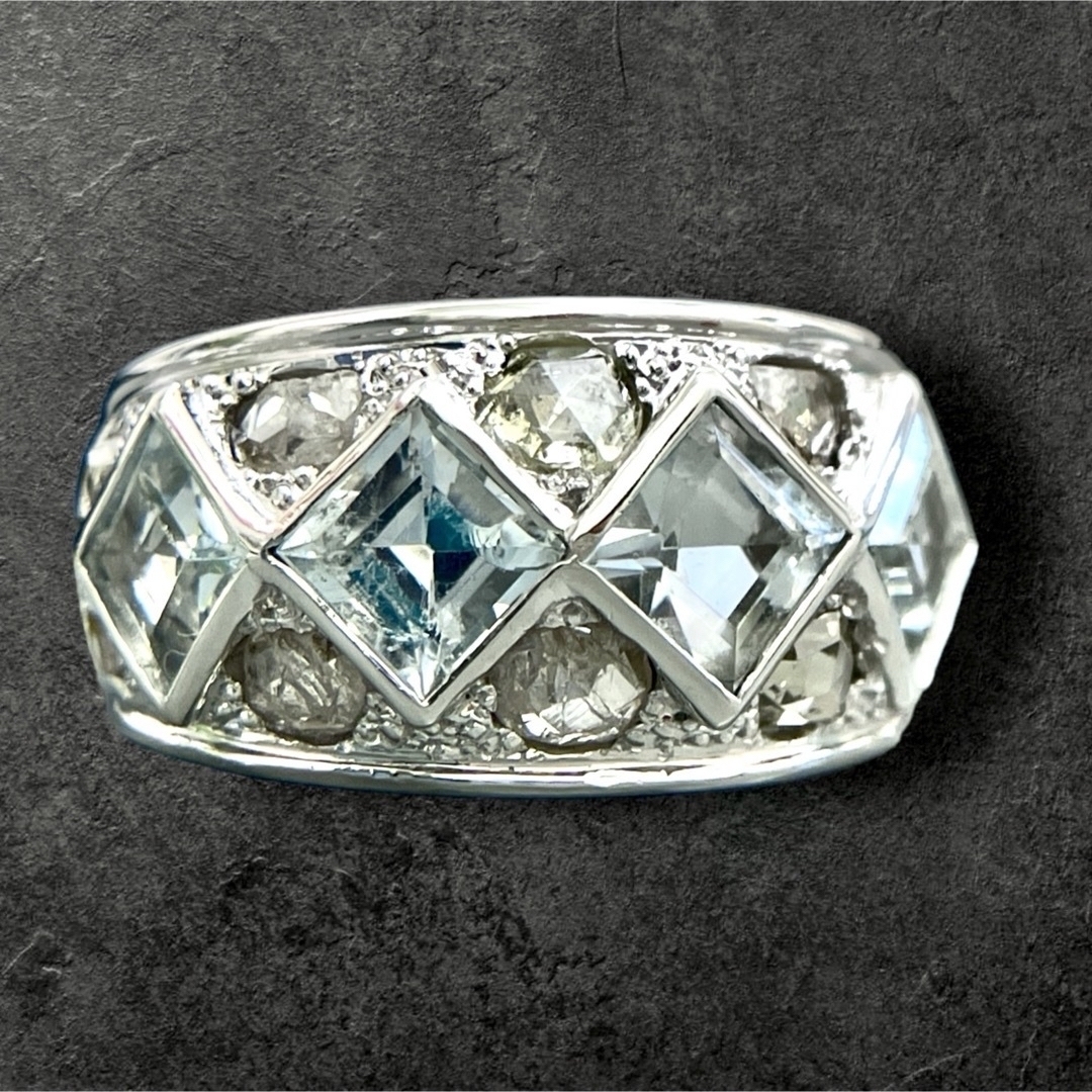 Pt900 ローズカットダイヤ 1.11ct  サイズ14号 17.1g レディースのアクセサリー(リング(指輪))の商品写真