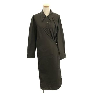 LEMAIRE - 【美品】  LEMAIRE / ルメール | アシンメトリー カシュクール ラップ ワンピース | 34 | オリーブ | レディース