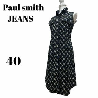 ポールスミス(Paul Smith)の訳あり　paul smith JEANS 花柄総刺繍　ワンピース　40サイズ(ロングワンピース/マキシワンピース)