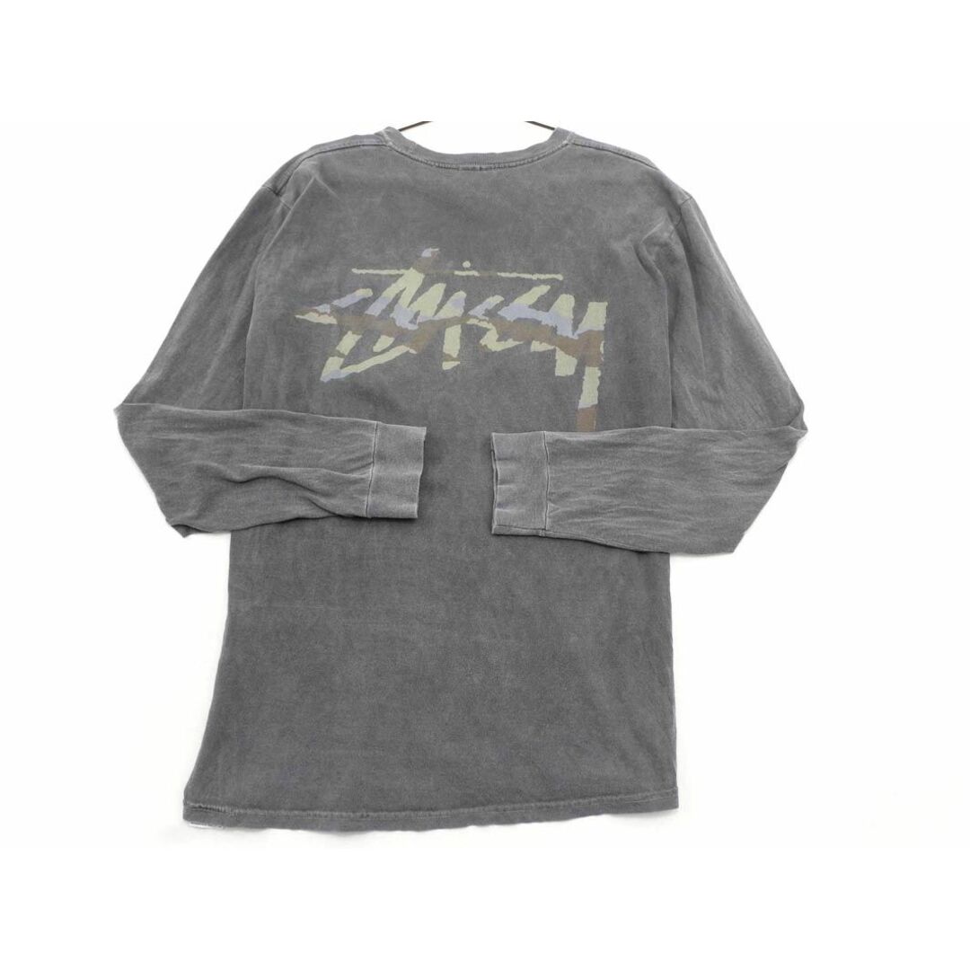 STUSSY(ステューシー)のSTUSSY ステューシー バックロゴプリント カットソー sizeM/グレー ■◇ メンズ メンズのトップス(Tシャツ/カットソー(七分/長袖))の商品写真