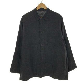 コモリ(COMOLI)の【美品】  COMOLI / コモリ | 2023SS | リネンドット シャツジャケット / X01-01027 | 2 | ブラック | メンズ(その他)