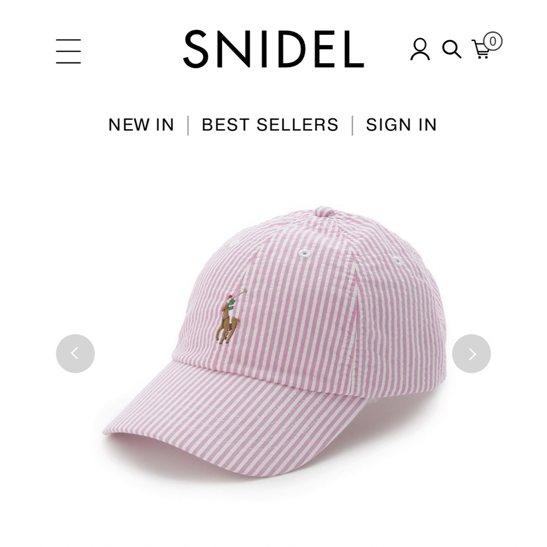 SNIDEL(スナイデル)のSNIDEL POLO CAP ピンク レディースの帽子(キャップ)の商品写真