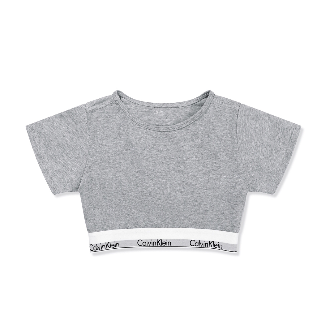 ck Calvin Klein(シーケーカルバンクライン)のMODERN COTTON LINE EXT 半袖Tシャツブラレット　グレー　M レディースのトップス(Tシャツ(半袖/袖なし))の商品写真