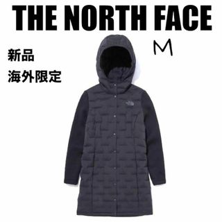 ザノースフェイス(THE NORTH FACE)の新品⭐️ノースフェイス切り替えライトダウンコート　ブラック　M 韓国限定(ダウンコート)