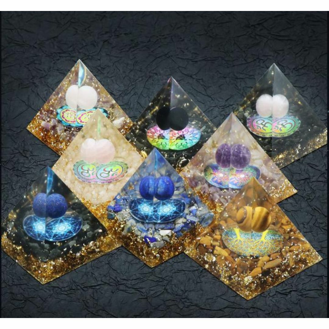 A1オルゴナイト クリスタルピラミッドオルゴンピラミッドパワーストーン水晶 インテリア/住まい/日用品のインテリア小物(置物)の商品写真