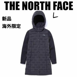 ザノースフェイス(THE NORTH FACE)の新品⭐️ノースフェイス　切り替えライトダウンコート　ブラック　L 韓国限定(ダウンコート)