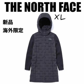 ザノースフェイス(THE NORTH FACE)の新品⭐️ノースフェイス　切り替えライトダウンコート　ブラック　XL 韓国限定(ダウンコート)