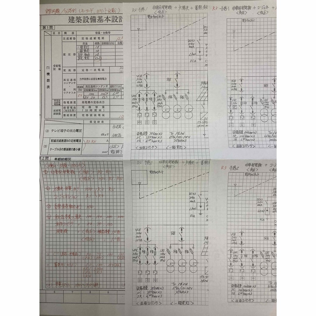 【特別価格】建築設備士製図（電気選択）対策オリジナルテキスト過去5年分＋予想問題 エンタメ/ホビーの本(資格/検定)の商品写真