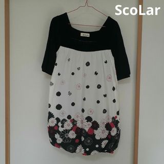 ScoLar - スカラー　ScoLar レトロ　花柄　ワンピース　トップス　春物