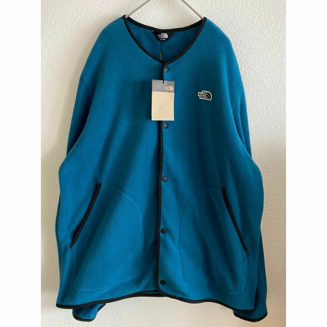 THE NORTH FACE(ザノースフェイス)の新品⭐️ノースフェイスフリースカーディガン　ターコイズ　 2XL 韓国限定 メンズのトップス(カーディガン)の商品写真